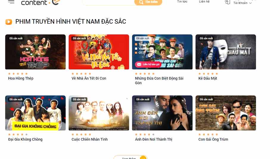 Trải nghiệm mua bản quyền phim Đại thi hào Nguyễn Du ngay trên website Content.E